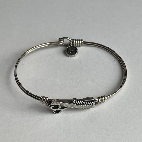 Luca + Danni Women's Hair Stylist Silver Metal Bangle Bracelet - Picture 1 of 7